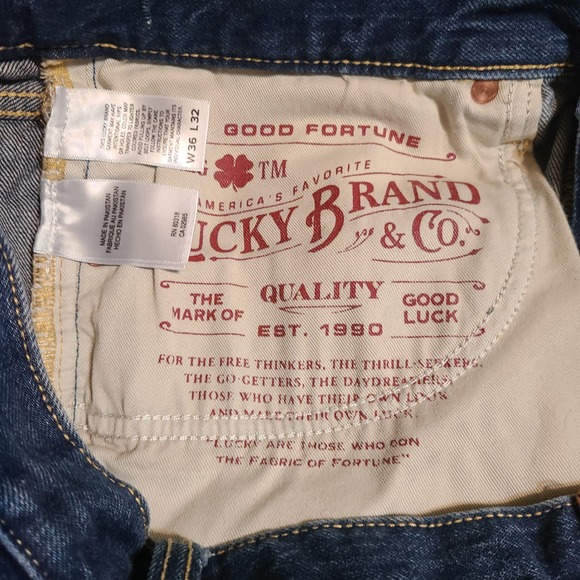 Lucky Brand Legend Jeans Dark Wash Denim‎ 26x32 223 Straight Leg - Picture 5 of 6